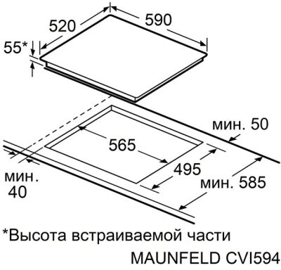 ������������ �������� ����������� Maunfeld CVI594STBK ������