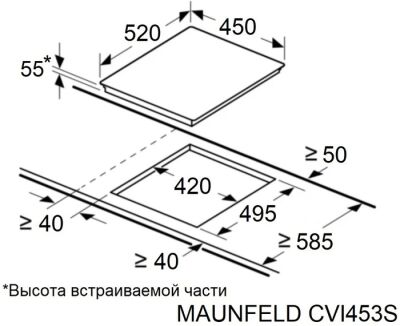 ������������ �������� ����������� Maunfeld CVI453SBWH Inverter �����