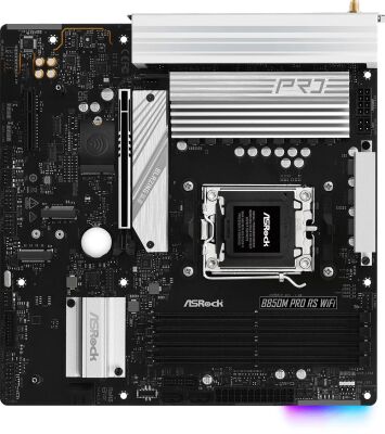 ����������� ����� Asrock B850M PRO RS WIFI Socket AM5 AMD B850 4xDDR5 mATX AC`97 8ch(7.1) 2.5Gg RAID+HDMI+DP