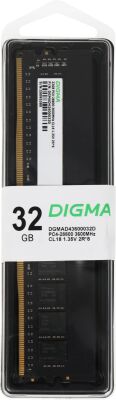 ������ DDR4 32GB 3600MHz Digma DGMAD43600032D RTL PC4-28800 CL18 DIMM 288-pin 1.35� dual rank Ret