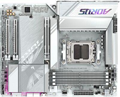 ����������� ����� Gigabyte X870E AORUS ELITE WIFI7 ICE Socket AM5 AMD X870E 4xDDR5 ATX AC`97 8ch(7.1) 2.5Gg RAID+HDMI