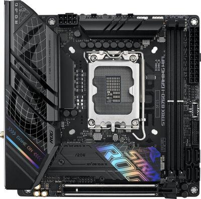 ����������� ����� Asus ROG STRIX B760-I GAMING WIFI Soc-1700 Intel B760 2xDDR5 mini-ITX AC`97 8ch(7.1) 2.5Gg RAID+HDMI+DP