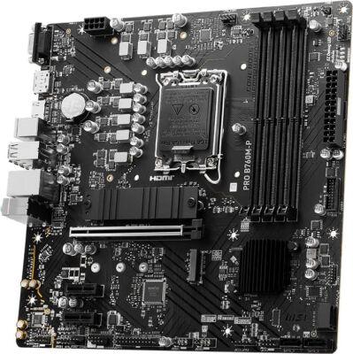 ����������� ����� MSI PRO B760M-P Soc-1700 Intel B760 4xDDR5 mATX AC`97 8ch(7.1) GbLAN+VGA+HDMI+DP