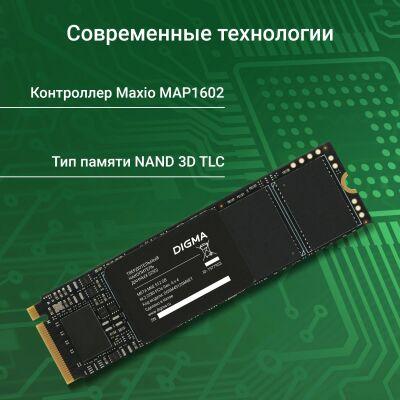 ���������� SSD Digma PCIe 4.0 x4 512GB DGSM4512GM6ET Meta M6E M.2 2280