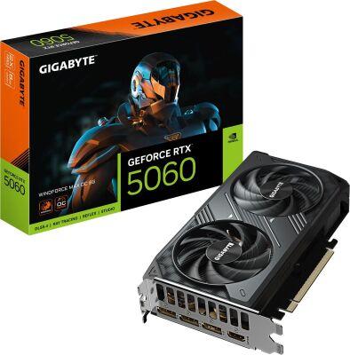 ���������� Gigabyte PCI-E 5.0 GV-N5060WF2MAX OC-8GD 1.0 NVIDIA GeForce RTX 5060 8Gb 128bit GDDR7 2512/28000 HDMIx1 DPx3 HDCP Ret