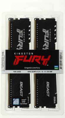 ������ DDR4 2x8Gb 3200MHz Kingston KF432C16BBK2/16 Fury Beast Black RTL Gaming PC4-25600 CL16 DIMM 288-pin 1.35� kit dual rank � ���������� Ret