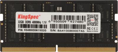 ������ DDR5 32GB 4800MHz Kingspec KS4800D5N11032G RTL PC5-38400 CL40 SO-DIMM 262-pin 1.1� single rank Ret