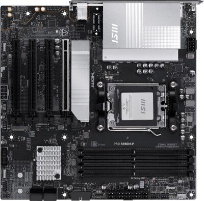 ����������� ����� MSI PRO B850M-P Socket AM5 AMD B850 4xDDR5 mATX AC`97 8ch(7.1) 5Gigabit RAID+HDMI+DP