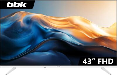 ��������� LED BBK 43" 43LEM-1041/FTS2C (W) Frameless ����� FULL HD 60Hz DVB-T DVB-T2 DVB-C DVB-S DVB-S2 USB (RUS)