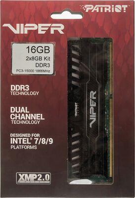 ������ DDR3 2x8Gb 1866MHz Patriot PV316G186C0K Viper 3 RTL PC3-15000 CL10 DIMM 240-pin 1.5� dual rank � ���������� Ret