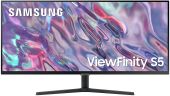 ������� Samsung 34" ViewFinity S5 LS34C500GAUXEN ������ VA LED 21:9 ����������� 3000:1 300cd 178��/178�� 3440x1440 100Hz FreeSync DP Ultra WQHD 4.9��