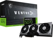 ���������� MSI PCI-E 5.0 RTX 5070 12G VENTUS 3X NVIDIA GeForce RTX 5070 12Gb 192bit GDDR7 2512/28000 HDMIx1 DPx3 HDCP Ret