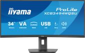 ������� Iiyama 34" ProLite XCB3497WQSNPH-B1 ������ VA LED 21:9 HDMI M/M Cam ������� HAS Piv 3000:1 350cd 178��/178�� 3440x1440 120Hz FreeSync Premium DP UW USB 9.7��
