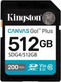 ���� ����� SDXC 512GB Kingston SDG4/512GB Canvas Go! Plus V30 w/o adapter