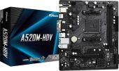 ����������� ����� Asrock A520M-HDV Soc-AM4 AMD A520 2xDDR4 mATX AC`97 8ch(7.1) GbLAN RAID+VGA+DVI+HDMI