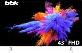 ��������� LED BBK 43" 43LEM-1054/FTS2C (W) ����� FULL HD 60Hz DVB-T2 DVB-C DVB-S2 USB (RUS)