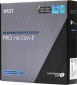 ����������� ����� MSI PRO H610M-E Soc-1700 Intel H610 2xDDR5 mATX AC`97 8ch(7.1) GbLAN+VGA+HDMI