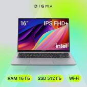 ������� Digma EVE C5805 N-series N100 16Gb SSD512Gb Intel UHD Graphics 16" IPS WUXGA (1920x1200) Windows 11 Pro dk.grey WiFi BT Cam 6000mAh (DN16N1-ADXW01)