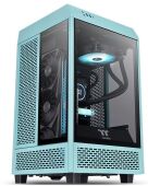 ������ Thermaltake The Tower 100 Turquoise ������� ��� �� miniITX 1x120mm 3x140mm 2xUSB3.0 audio bott PSU