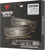 ������ DDR4 2x16GB 3600MHz Patriot PVS432G360C8K Viper Steel RTL Gaming PC4-28800 CL18 DIMM 288-pin 1.35� single rank � ���������� Ret