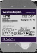 ������� ���� WD SATA-III 18TB WD181PURP Surveillance Purple Pro (7200rpm) 512Mb 3.5"