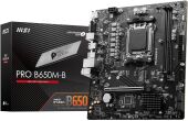 ����������� ����� MSI PRO B650M-B SocketAM5 AMD B650 2xDDR5 mATX AC`97 8ch(7.1) 2.5Gg RAID+VGA+HDMI