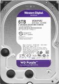 ������� ���� WD SATA-III 6TB WD64PURZ Surveillance Purple (5400rpm) 256Mb 3.5"