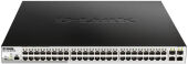 ���������� D-Link DGS-1210-52MP/ME/B2A 48x1����/� 4SFP 48PoE 370W �����������