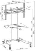 ������ ��� ���������� Cactus CS-ST1030BK ������ 37"-70" ����.50�� ��������� ���������