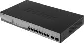 ���������� D-Link DGS-1210-10MP/F3A (L2) 8x1����/� 2SFP 8PoE 130W �������������