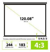 ����� Cactus 183x244�� Wallscreen CS-PSW-183X244-SG 4:3 ��������-���������� �������� �����