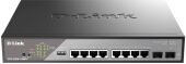 ���������� D-Link DSS-200G-10MPP/A1A (L2) 8x1����/� 2SFP 8PoE++ 242W �������������