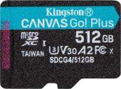 ���� ����� microSDXC 512GB Kingston SDCG4/512GBSP Canvas Go! Plus V30 A2 w/o adapter