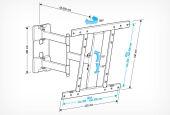 ��������� ��� ���������� Holder LCD-SU4601-B ������ 26"-50" ����.35�� ��������� �������