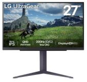 Монитор LG 27" 27GS85Q-B, 16:9, IPS, QHD, 1ms, 400cd, 200Hz,HDMI, DP, USB, HAS