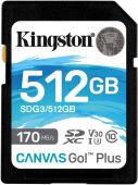 ���� ����� SDXC 512GB Kingston SDG3/512GB Canvas Go! Plus w/o adapter