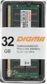 ������ DDR4 32Gb 2666MHz Digma DGMAS42666032D RTL PC4-21300 CL19 SO-DIMM 260-pin 1.2� dual rank Ret