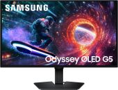 ������� Samsung 27" Odyssey OLED G5 S27FG502SIXCI ������ OLED LED 16:9 HDMI ������� 1000000:1 200cd 178��/178�� 2560x1440 180Hz G-Sync FreeSync DP Quad HD 2K (1440p) 3.3��