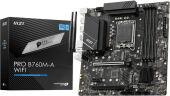 ����������� ����� MSI PRO B760M-A WIFI Soc-1700 Intel B760 4xDDR5 mATX AC`97 8ch(7.1) 2.5Gg+HDMI+DP