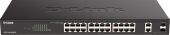 ���������� D-Link DGS-1100-26MPV2/A3A (L2) 24x1����/� 2x�����(1000BASE-T/SFP) 24PoE 370W �����������